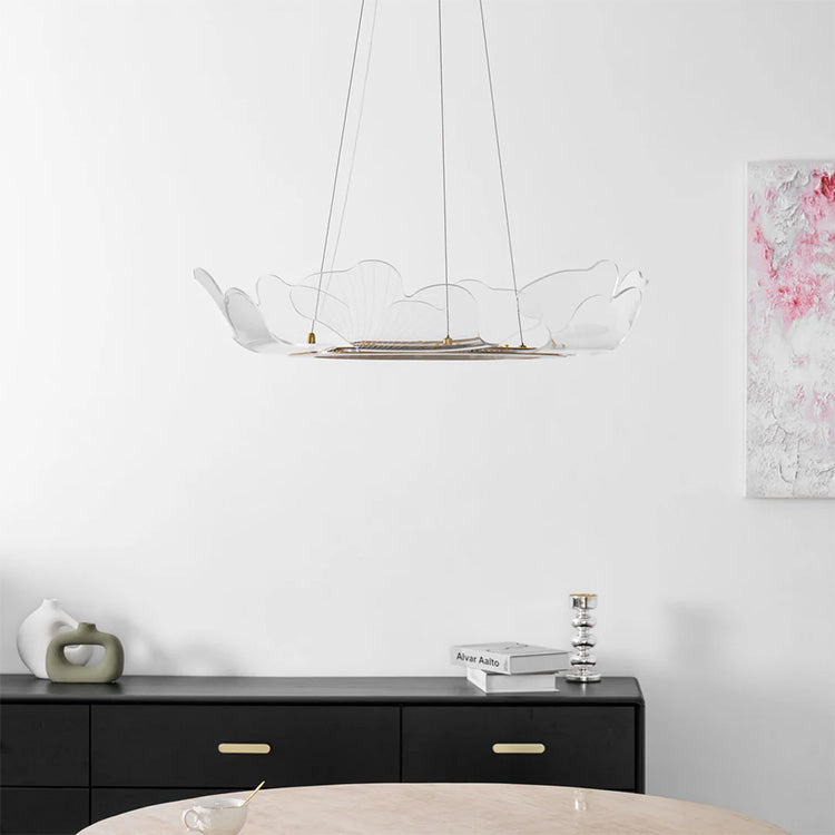 Modern Golden Leaf Led Chandelier