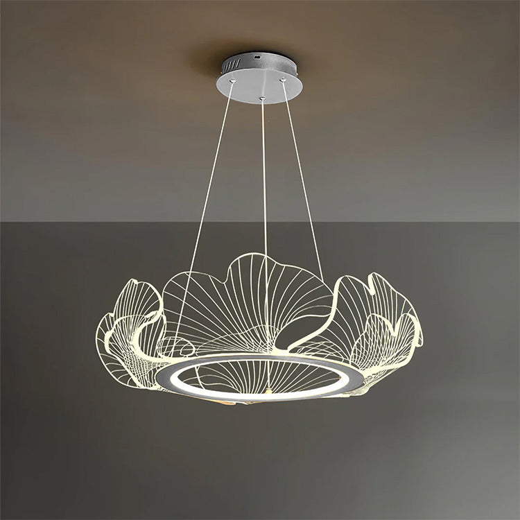 Modern Golden Leaf Led Chandelier