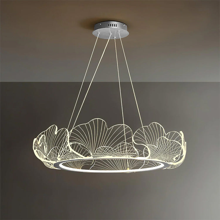 Modern Golden Leaf Led Chandelier