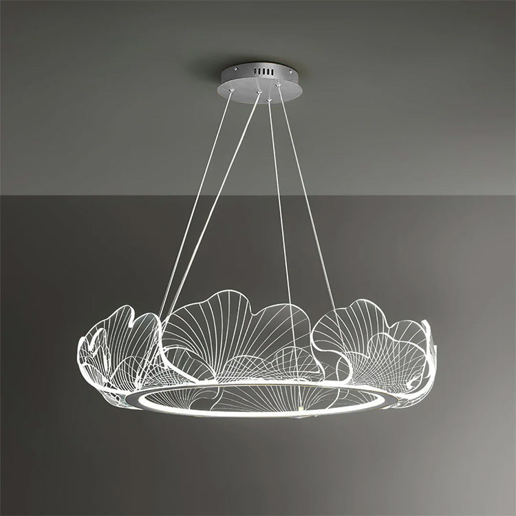 Modern Golden Leaf Led Chandelier