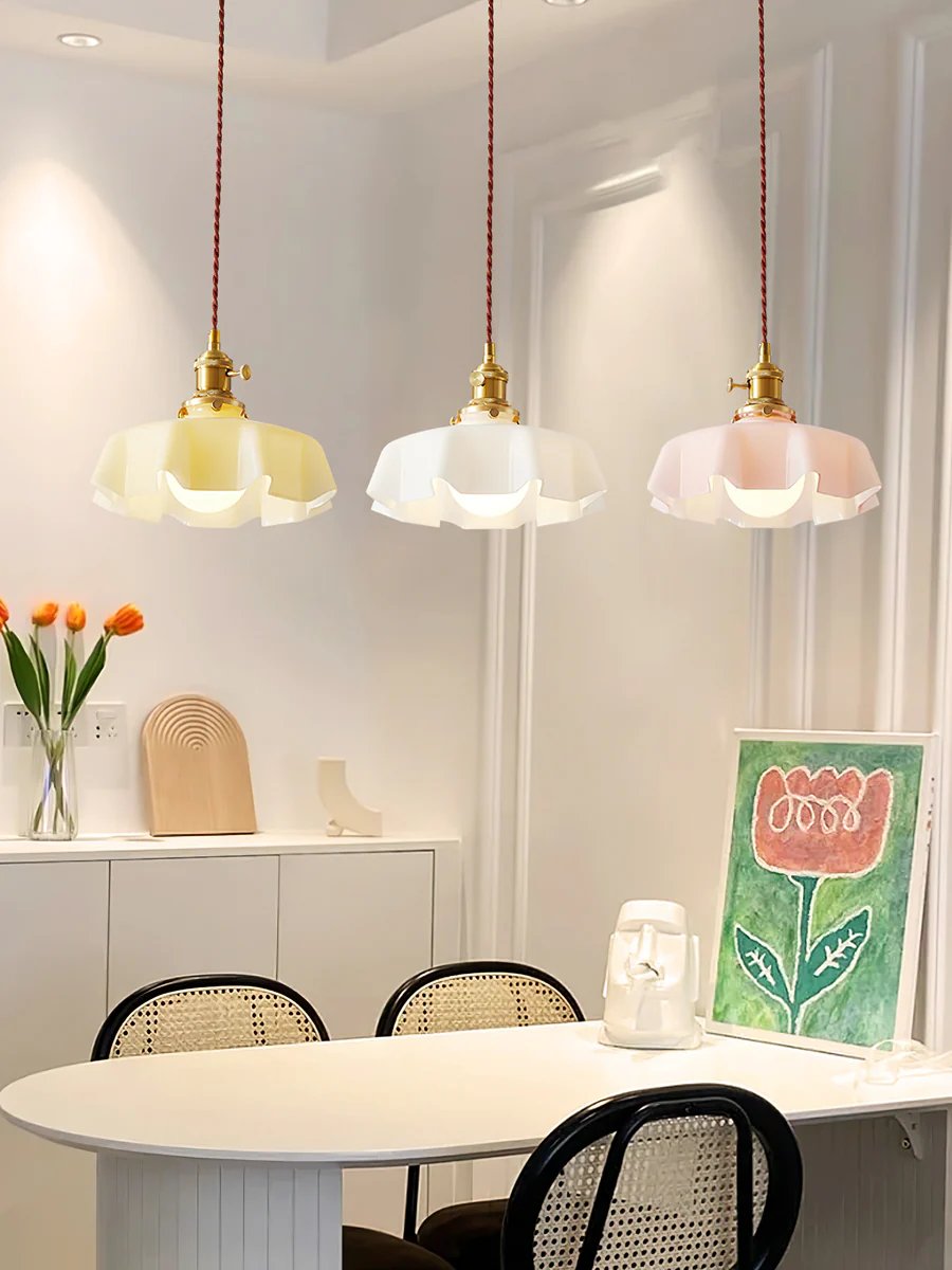Contemporary Petal Glass Pendant Light