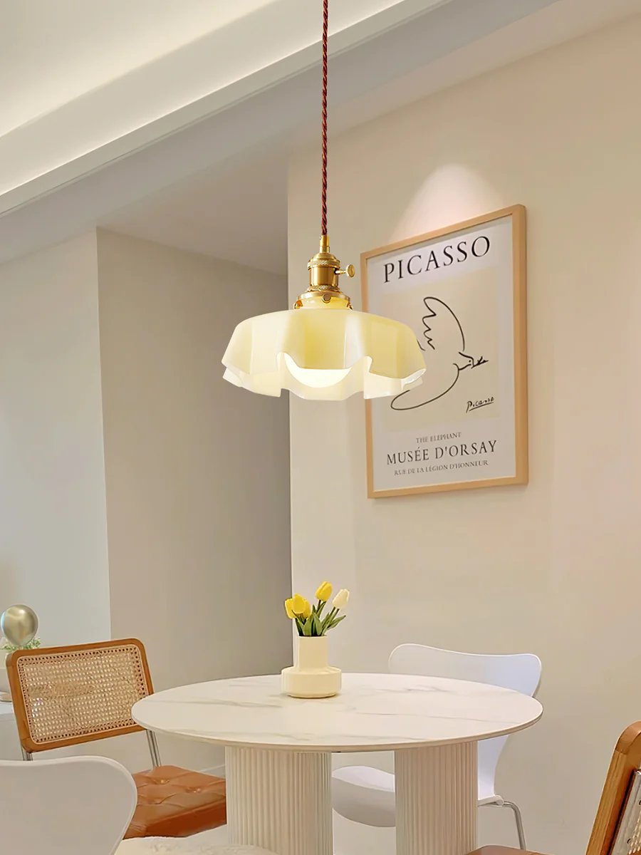 Contemporary Petal Glass Pendant Light