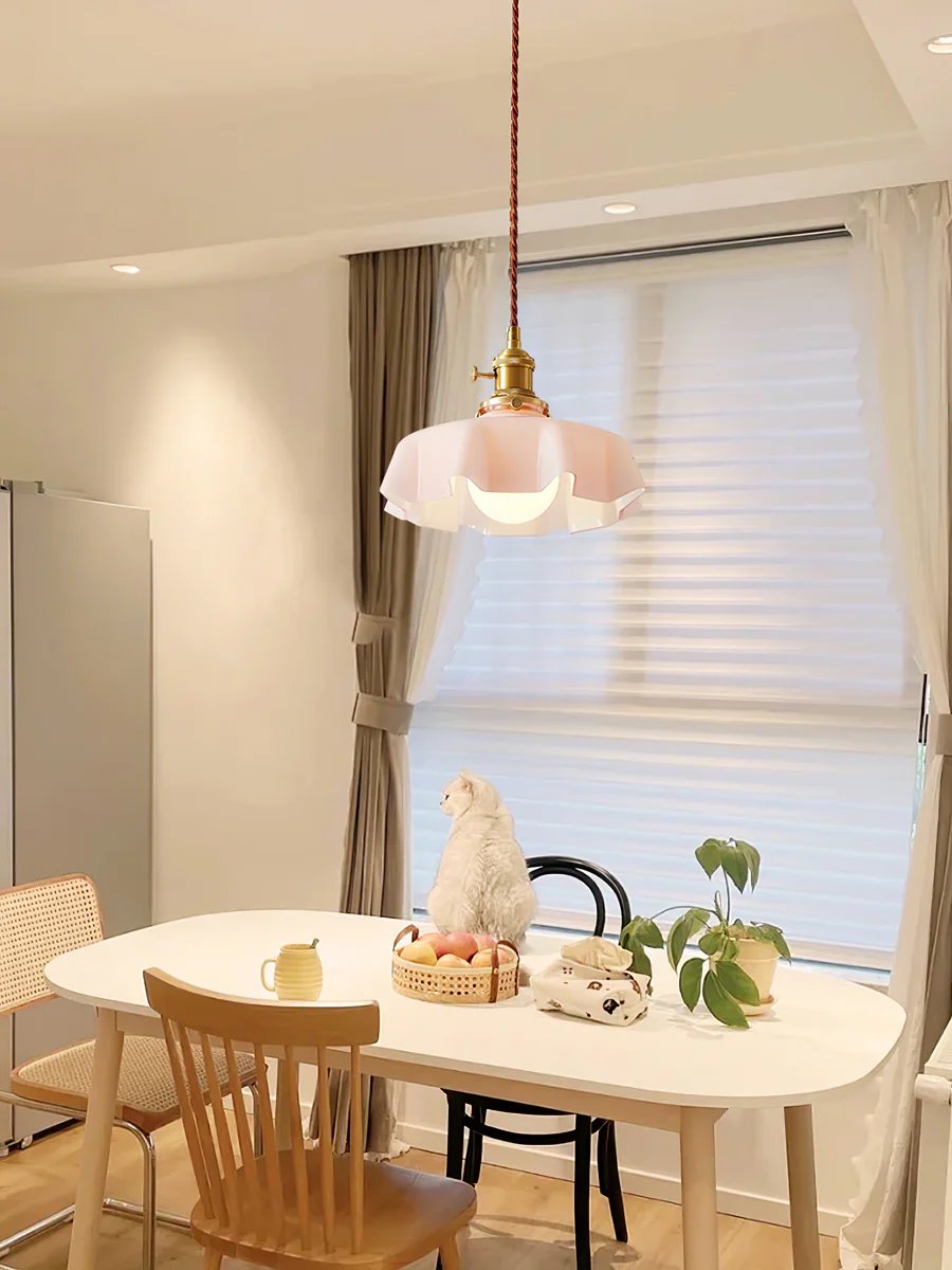 Contemporary Petal Glass Pendant Light