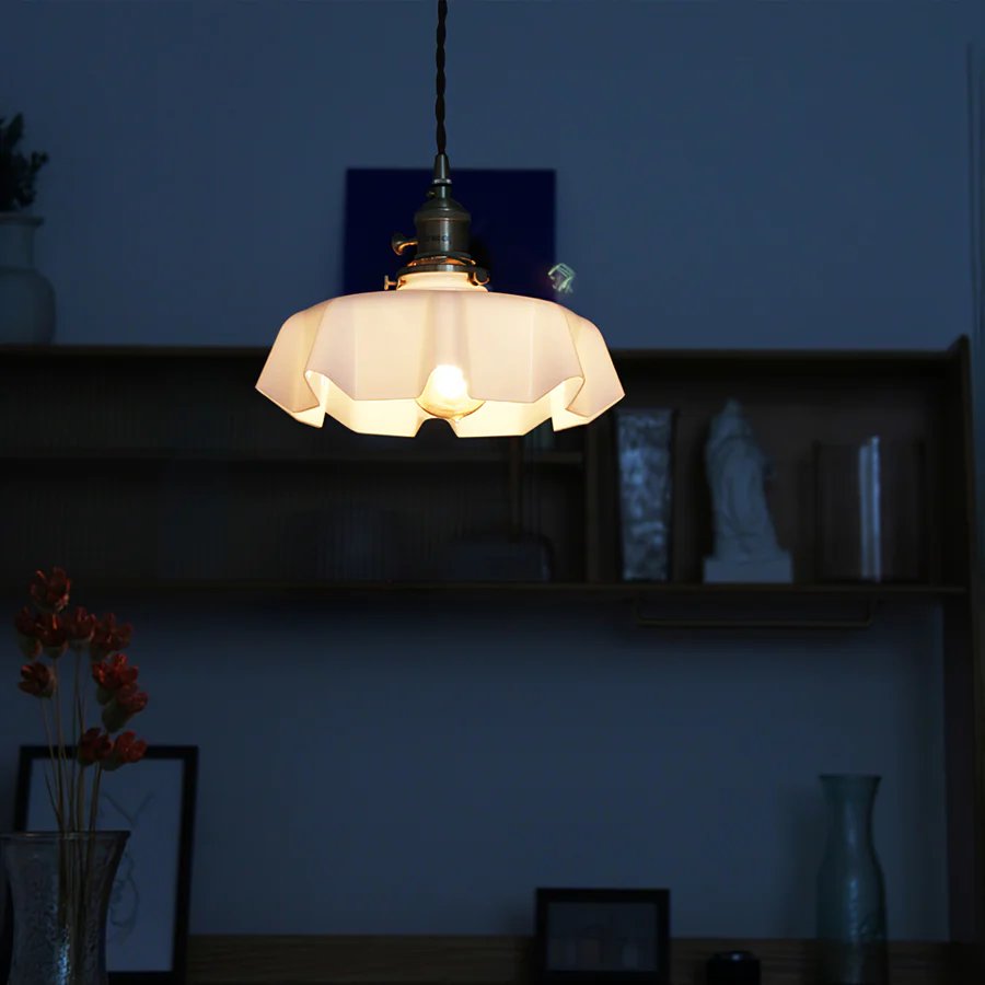 Contemporary Petal Glass Pendant Light