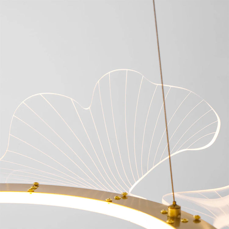 Modern Golden Leaf Led Chandelier