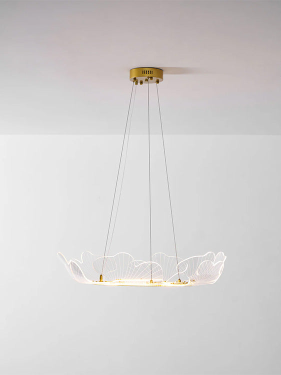 Modern Golden Leaf Led Chandelier
