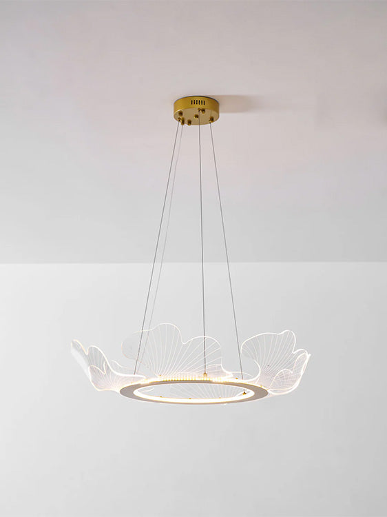 Modern Golden Leaf Led Chandelier