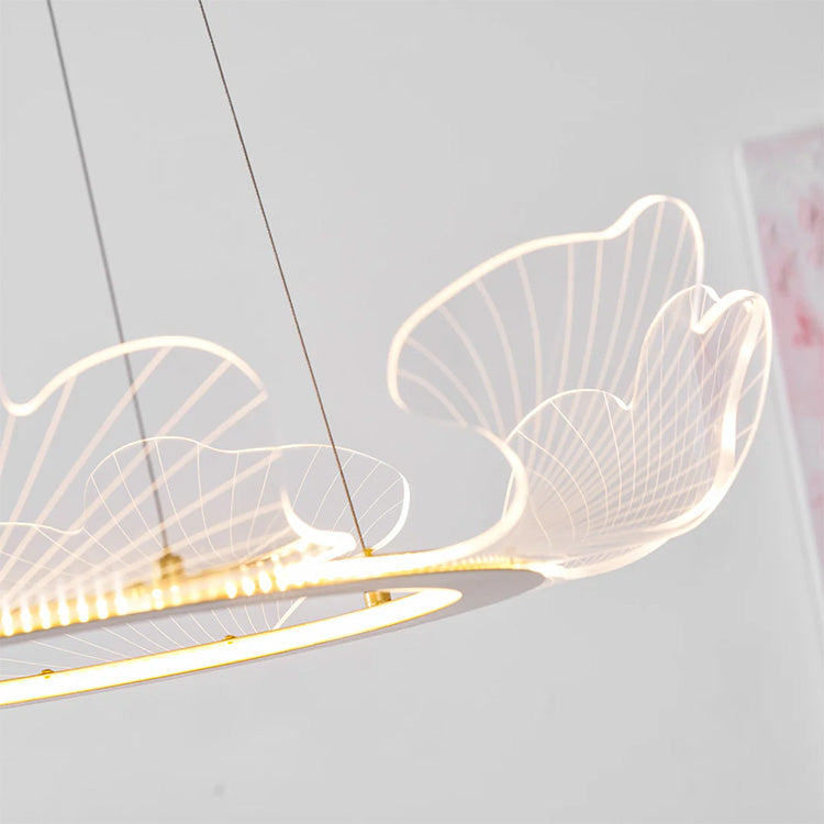 Modern Golden Leaf Led Chandelier