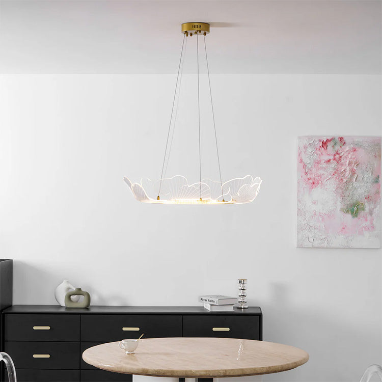 Modern Golden Leaf Led Chandelier