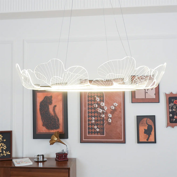 Modern Golden Leaf Led Chandelier