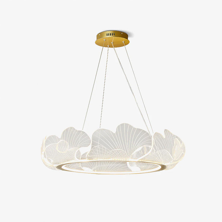 Modern Golden Leaf Led Chandelier