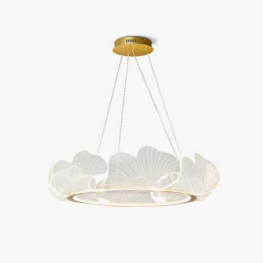 Modern Golden Leaf Led Chandelier